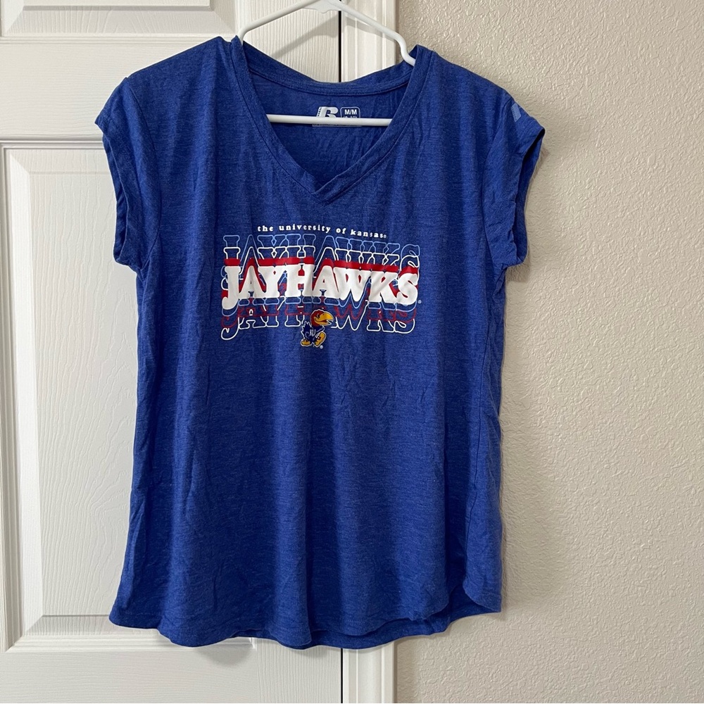 Kansas University Jayhawks Loose Fit Graphic Tee Medium (8-10)
